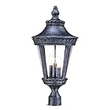 Alico Lighting 1927ST Acclaim Lighting Stone Finished Outdoor Postmount with Clear Seeded Glass Shad
