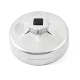 DealMux 13mm Square Drive 79mm 15 Flutes End Cap Style Oil Filter Wrench Tool