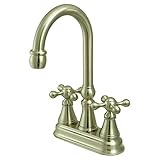 Kingston Brass KS2498KX Two Handle 4 in. Centerset Bar Faucet without Pop-Up Rod