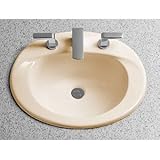 Toto lt511.4g Supreme 20 "ドロップinバスルームシンク蛇口3穴ドリル、Ove、 One Size LT511.4G#03 1