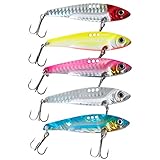 GARTOL メタルバイブレ ーション ルアー セット 遠投 バス釣り ハードルアー 海釣りシーバス ヒラメ タチウオ 青物 フィッシング (7g/12g/14g/18g) 5色セット 14g