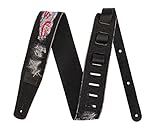 Fender x Wrangler Ripped Denim Strap, Black カナダ製 楽器用ストラップ