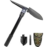 GoodsLand 【1台6役】 組立式 折りたたみ スコップ 軍用 スチール 小型 軽量 ポータブル 専用ケース付き GD-MULTISCOP