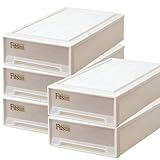 Fits フィッツケース 衣装ケース まとめ買い5個セット 押入れ用 スリムL カプチーノ