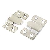 uxcell　フォトフレームフック　ハンガー　ウォールマウント　写真　シルバートーン　メタル　54mm x 30mm　2個入り