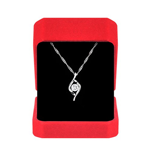 CXLiy 菱形のペンダント ネックレス ロマンチックダイヤモンド ジルコン 愛を守る レディース　バレンタインデ 結婚式 記念日 誕生日 母の日