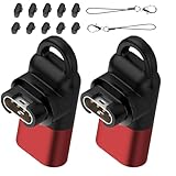 Garmin(ガーミン)用変換アダプター（2個） L型Type-C対応 + 防塵プラグ 充電ポート用（10個）TPU素材 スマートウオッチ変換アダプター ガーミン用 変換アダプター USB Type C 変換アダプター Garmin用 スマートウォッチ 充電ケーブル 急速充電器 vivosmart5/ForeAthlete55/venu sq2/venu2/Fenixシリーズに対応(レッド)