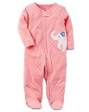 Carter's コットン製女の子ベビー服 スリープアンドプレイ カラー: ピンク
