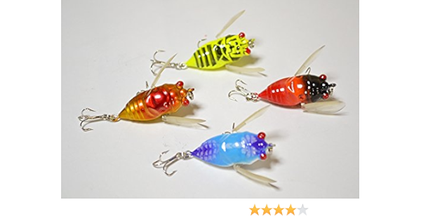 Amazon 蝉 セミ ルアー ４個セット ポッパー バス釣り Bgry ルアー