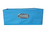 Alexi Ricci Baby Blue with Cream color interior 6x11x11 Folding Storage Bin Storage with Style Colle