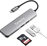 USB Type C ハブ 6 in 1 USB C ハブ 6ポート ウルトラスリム 5Gbps 4K HDMI SD TFカードリーダー