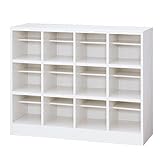 プラス　シューズボックス　12人用　4列3段　オープン　SB-OL43　ホワイト