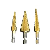 チタンコーティング ステップドリル3.2-19.1mmX3本セット収納ケース付
