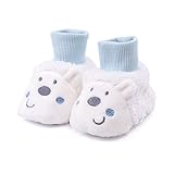 YUEGUANG ベビーシューズ 子供靴 ファーストシューズ キッズ ルームシューズ カートゥーン シューズ 保温 超可愛い 滑り止め (10cm, ホワイト　)