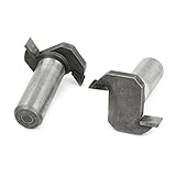 木工1/2" ×1/4" T型スロットアンダーカットルータービットカッター2個