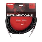 D'Addario ダダリオ シールドケーブル (ギターシールド) Custom Series Braided Instrument Cable ブラック PW-BG-20BK (6.1m S-S) 【国内正規品】