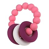 IPOTCH おしゃぶり　歯がため　歯固め　赤ちゃん　シリコーン　ビーズ　全3色　　防水　耐熱性　 - ピンク