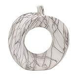 Benzara 59758 Astonishing Ceramic Marble Vase, 10' W x 11' H, White [並行輸入品]