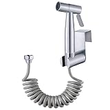 トイレ掃除用ノズルセット(トイレ用) ビデシャワーヘッドセットトイレシャワーヘッドセットシャワーヘッドハンドヘルドブリスタースプレービデノズルビデステンレス鋼ハンドヘルドビデスプレーセットターホースキットアクセサリー衛生管理 1.5M スプリングホース