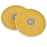 (ライチ) Lychee　2個入り　布バフホイール　固め布　黄色い　粗磨き　鏡面仕上げ　仕上 研磨 用　グラインダー　付属