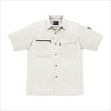 サンエス(SUN-S) 半袖シャツ ストレッチ 作業シャツ 春夏素材 ss-bc10317-b アイボリー ４Ｌ