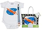 (ベビードライグッズ) Baby Dry goods ロケット おしゃぶりホルダ付き ボディースーツ ギフトセット ベビー ワンサイズ箱なし
