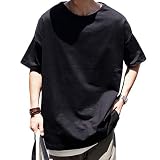 [antiqua] [アンティカ] トップス プルオーバー メンズ 五分袖 綿 綿100% バスク Tシャツ ZA-00009M L 05 ブラック