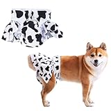 KUVEELA PET 犬用マナーパンツ メス サニタリーパンツ 犬用生理パンツ 犬用オムツカバー 女の子 通気性 吸水性良い 再利用可能（黒白柄 S）