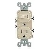 Leviton r51-t5225 – 0is 15 Ampアイボリートグルスイッチ&コンセント