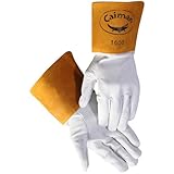 Caiman White Goatskin, Long Cuff, Welding-Tig/Mig X-Large by Caiman