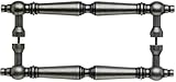 Top Knobs M734-8 Pair Asbury Back to Back Door Pull Pewter by Top Knobs