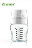 Haakaa Wide Neck Glass Baby Bottle 6 oz 1 pk [並行輸入品]