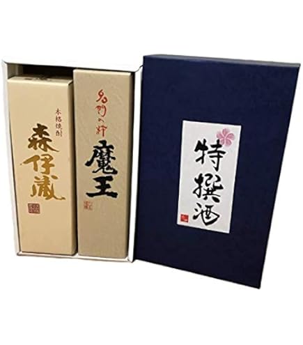 Amazon.co.jp: 森伊蔵・魔王 芋焼酎 四合瓶 720ml 2本セット 感謝の