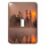 Danita Delimont – Adirondacks – アメリカ、ニューヨーク、Adirondack山。Sunset on Raquette湖 – 照明スイッチカバー – シングルトグルスイッ