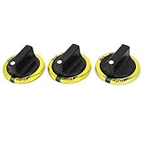 uxcell ガスストーブノブ ガスこんろ オーブンスイッチ 点火ツマミ コントロールノブ　ロータリースイッチ　プラスチック　オン-オフ　3個入り