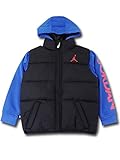 (Jordan)ジョーダン キッズ/子供用 Zip Up 中綿ジャケット (黒青インフラレッド, 5 (4-5歳頃 104-110cm)) [並行輸入品]