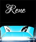 Rene女の子名前またはBoy名前部屋名前壁引用アートビニールデカールステッカー
