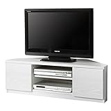 背面収納テレビ台 ステラ コーナー ホワイト