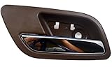 PT Auto Warehouse GM-2546MB-RL - Inside Interior Inner Door Handle Brown (Cashmere) Housing with Chr