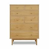 ハイチェスト 完成品 幅80cm5段 ナチュラル 木製 北欧風