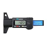 RAXFLY デジタル デプスゲージ タイヤ溝 軽量コンパクト 測定(ブラック)