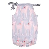 Domybestベビー ロンパース 女の子 ベビー服 ロンパース 可愛い 赤ちゃん ボディスーツ カバーオール 連体服 ジャンプスーツ カジュアル 夏　鹿プリント　新生児　赤ちゃん　出産祝い　普段着 
