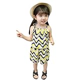 Aliciga 子供服 女の子 キャミソール ベスト + ショートパンツ 2点セット ベビー服 波 ボーダー プリント 新生児 肌着 かわいい 夏 カジュアル ゆったり スポーツ ファッション 人気 