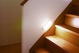 LEDセンサーライト 人感 納戸、玄関、クローゼットに 乾電池式LED屋内センサーライト ウォールタイプ ホワイト 電球色