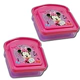 Disney Minnie Mouse Bowtique Bread Sandwich Container (Pack of 2) by Disney [並行輸入品]