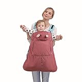 【Best Baby】抱っこ紐カバー　冬　極暖　抱っこ紐ケープ　防寒カバー　ベビーケープ　キャリアカバー　ベビーカー用防寒カバー　各種類の抱っこ紐、ヒップシート、ベビーカーに装着可能　三色 (レッド)