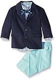 Izod Kids Baby Boys' Twill and Chambray Duo Set with Bow Tie Navy 24M [並行輸入品]