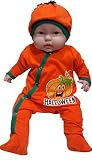 乳幼児のためのベビー最初ハロウィンOutfit with Pumpkin Smiling Face by tenteeto カラー: オレンジ