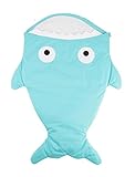 HAPPYLIFEHER おくるみ サメ 新生児 赤ちゃん ベビー 0-3歳 かわいい 綿 オーガニック コットン 7色 出産祝い (ライトブルー)