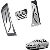 ブレーキペダルBMW 1/2/3/4 シリーズ 右ハンドル専用 ペダル カバーアクセルペダル ブレーキペダル フットブレーキ アルミ カバー 内装 滑り止め取付簡単 3点セット